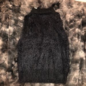 Express fuzzy sleeveless sweater top